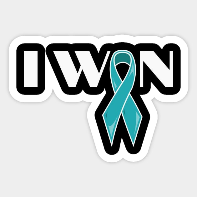 Ovarian Cancer Warrior Sticker by bhatia reasonone